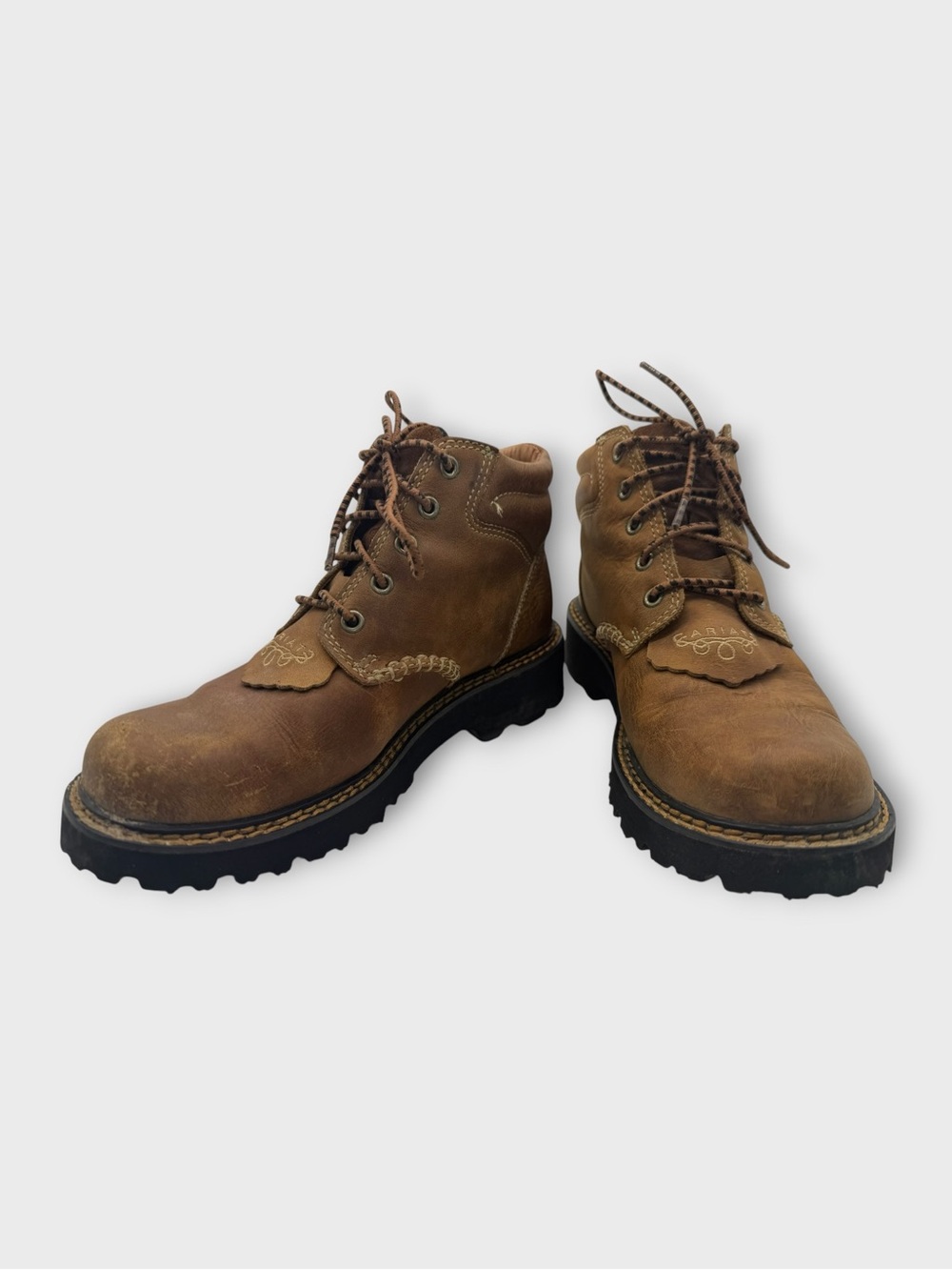 Ariat Canyon Tan/Brown Leather Lace-Up Work Boot Women’s Size 6 Good Condition! - Picture 3 of 7
